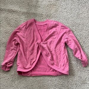 Pink Open tie  Cardigan